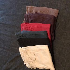 American Eagle 6 pair of skinny jeans sz 10